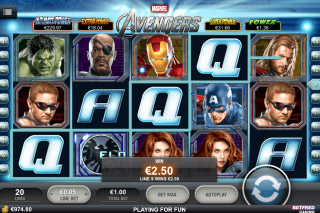 The Avengers Mobile Slot Screenshot