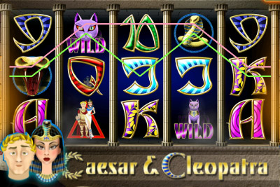Caesar & Cleopatra Mobile Slot Logo