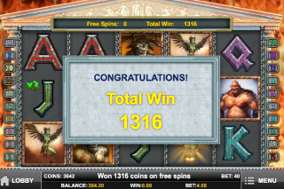 Myth Slot Free Spins Win