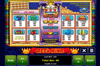 Reel King Mobile Slot Paytable