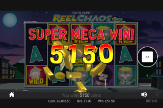 South Park Reel Chaos Mobile Slot Super Mega Win