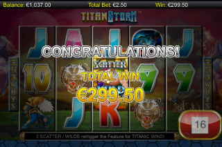 Titan Storm Mobile Slot Free Spins Win