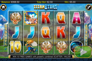 Titan Storm Mobile Slot Screenshot