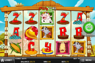 Crazy Cows Mobile Slot Game Screenshot
