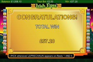 Irish Eyes Slot Free Spins Win