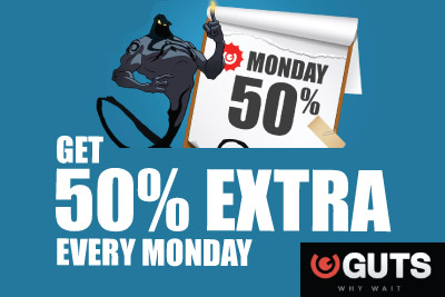 Get 50% Extra First Deposit Bonus Every Monday