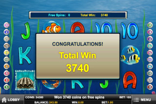 Pearl Lagoon Slot Free Spins Win