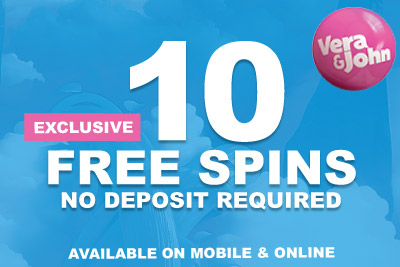 Get Your Exclusive 10 Free Spins No Deposit at VJ
