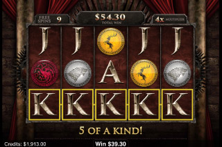 Game of Thrones Mobile Slot 5 of Kind Win