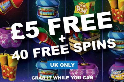 Grab Your £5 Free Bonus + 40 Free Spins Today