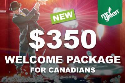 $350 New Mr Green Mobile Casino Canada Bonus Offer