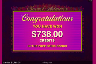 Secret Admirer Mobile Slot Free Spins Bonus Win