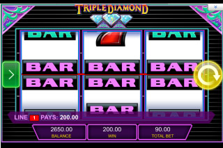 Triple Diamond Mobile Slot Reels