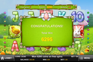 Easter Eggs Mobile Slot Free Spins Win