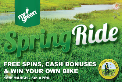 Grab Yourself Some Free Spins, Bonuses and Ride into Spring on a Bike