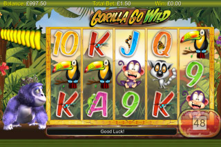 Gorilla Go Wild Mobile Slot Screenshot