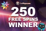 Our first 250 Free Spins Giveaway Winner