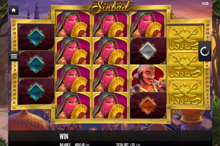 Sinbad Mobile Slot Reels Layout