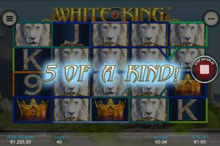 White King Slot 5 of a Kind Win