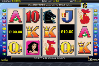 Zorro Mobile Slot Screenshot