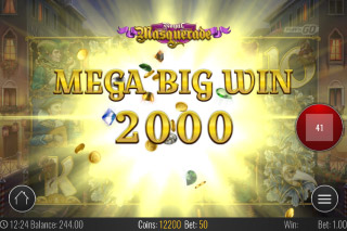 Royal Masquerade Mobile Slot Mega Big Win