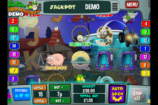 Alien Farm Invasion Mobile Slot Reels