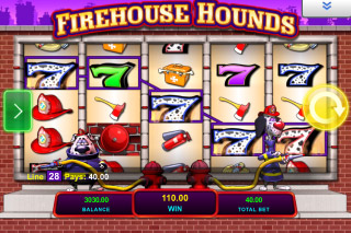 Firehouse Hounds Mobile Slot Reels