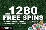 Get 1280 Free Casino Spins & Win Rugby World Cup Final Tickets