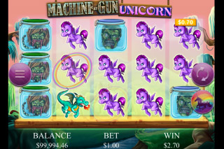 Machine Gun Unicorn Mobile Slot Reels