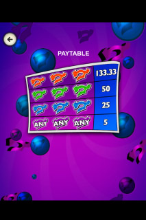 Crazy 7 Mobile Slot Paytable
