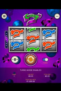 Crazy 7 Mobile Slot Reels