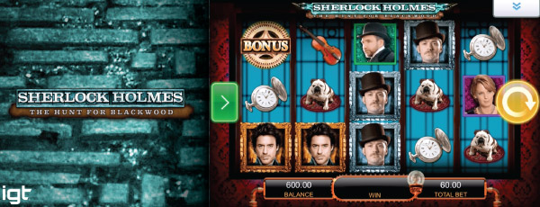 IGT Sherlock Holmes Mobile Slot Screenshot