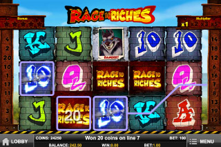 Rage to Riches Mobile Slot Reels