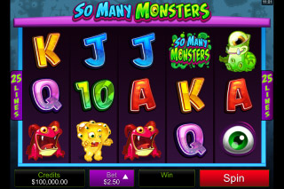 So Many Monsters Mobile Slot Reels