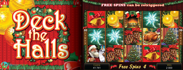 Microgaming Deck The Halls Christmas Slot