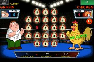 Family Guy Mobile Slot Chicken Fight Bonus
