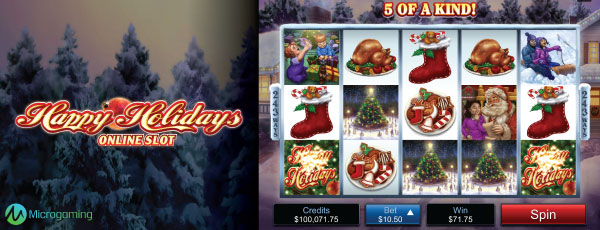 Microgaming Happy Holidays Christmas Slot
