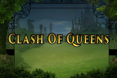 Clash of Queens Mobile Slot Logo