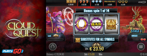 Cloud Quest Mobile Slot Bonus Game Preview
