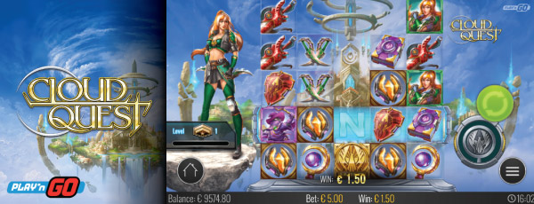 Cloud Quest Mobile Slot Reels Example