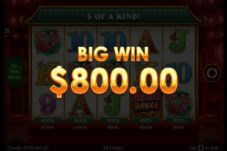 Dragon Dance Mobile Slot Big Win