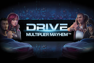 Drive Multiplier Mayhem Mobile Slot Logo