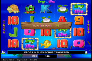 Frogs n Flies Mobile Slot Scatter Win