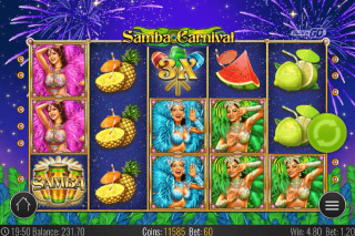 Samba Carnival Mobile Slot Reels