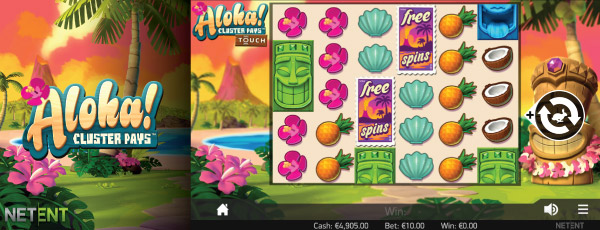 Aloha Cluster Pays Mobile Slot Screenshot