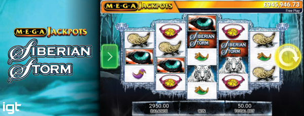 IGT MegaJackpots Siberian Storm Mobile Slot Screenshot