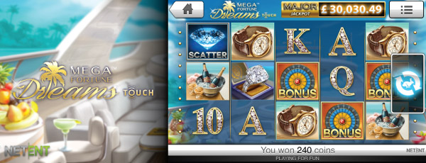 Mega Fortune Dreams Mobile Slot Screenshot