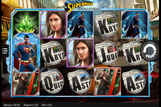 Superman Last Son of Krypton Mobile Slot Reels