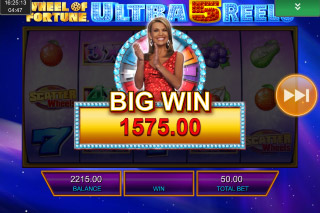 Wheel of Fortune Ultra 5 Reels Mobile Slot Big Win