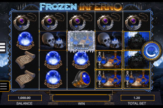 Frozen Inferno Mobile Slot Reels Blue Wizard
